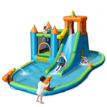 Inflatable Water Slide with Bounce House and Splash Pool without Blower ... - $418.93