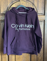NEW! Women&#39;s Calvin Klein Performance Pullover Hoodie Dark Maroon Size Medium - £13.30 GBP