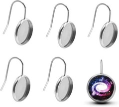 Earring Cabochon Settings Blanks Stainless Steel Silver Jewelry Supplies... - £9.45 GBP