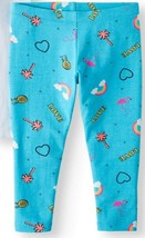 Wonder Nation Girls Tough Cotton Capri Leggings Size XL (14-16) Blue Tro... - £7.72 GBP