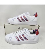 Women&#39;s Adidas Grand Court 2.0 Comfy Casual Shoes / White Red / IE8509 /... - $920.63 MXN