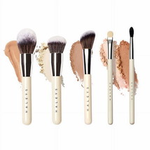 HALEYS 5-Piece Makeup Brush Set: Premium Vegan Bristles for Perfect Appl... - $14.01