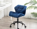 Blue Roundhill Furniture Eldon Diamond Tufted Adjustable Swivel Office C... - £77.65 GBP