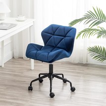 Blue Roundhill Furniture Eldon Diamond Tufted Adjustable Swivel Office C... - £77.87 GBP