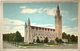 Queen of the Most Holy Rosary Cathedral, Toledo, Ohio, vintage post card 1928 - £11.96 GBP