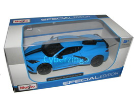 2020 Chevy Corvette Stingray Maisto 1:24 Scale Blue Diecast Car - £12.63 GBP