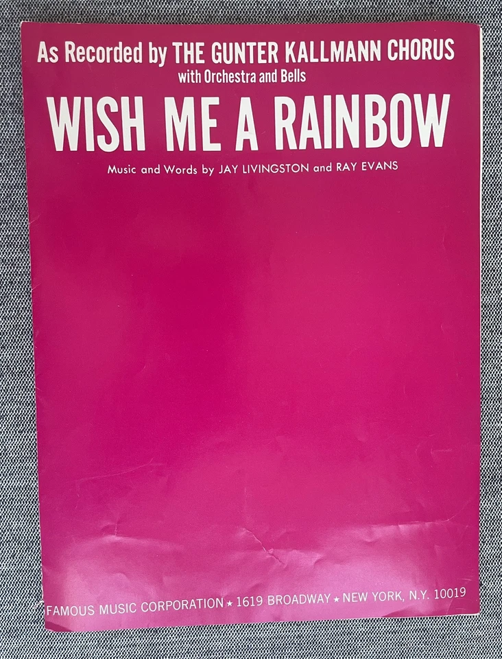 Wish Me A Rainbow (sheet music) - $6.00