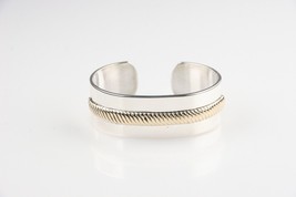 Blackinton Sterling Silver and 14kt Gold Cuff Bracelet - £410.35 GBP