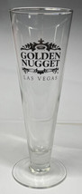 Las Vegas Golden Nugget Pilsner Glass 9&quot; tall Holds 16 oz Liquid - £10.39 GBP