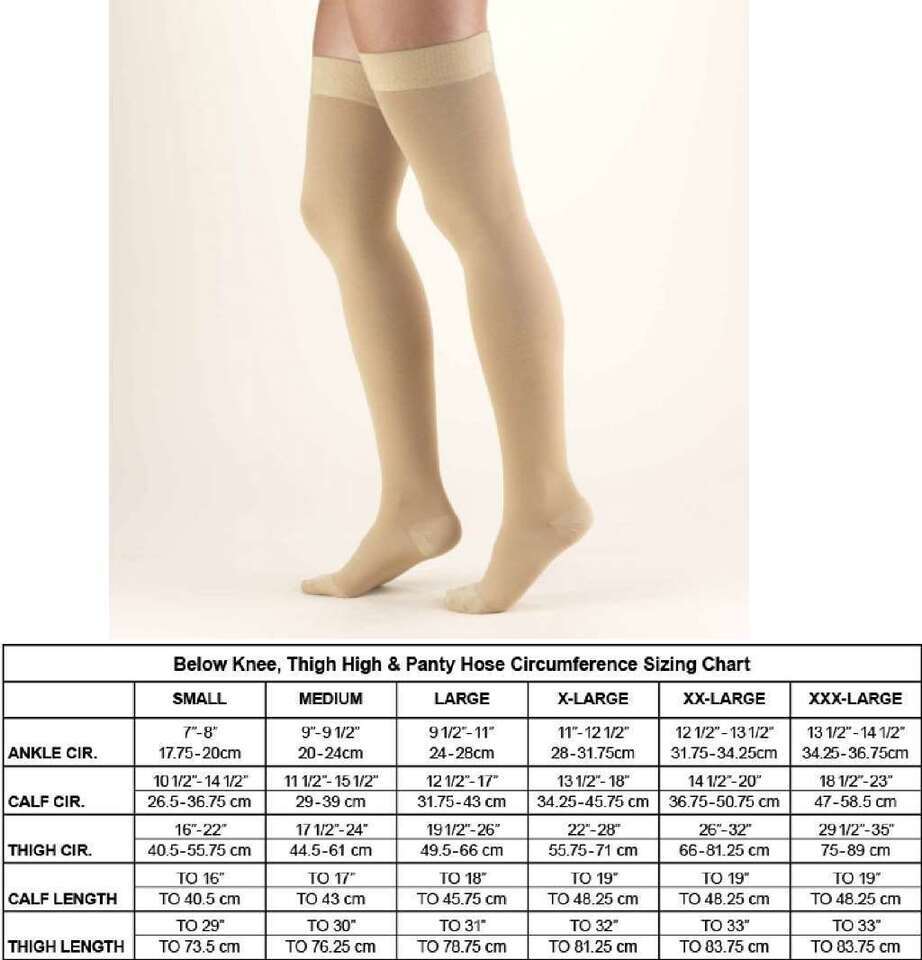 Ultimate TherapyStyle 25C Stay-Up Band Thigh High CT 21-30mmHg Beige Large - $14.55