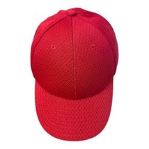 New Era Baseball Cap Unisex Fitted Hat Size 7 3/8 Plain Red Breathable A... - $14.22