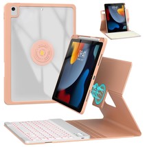 Ipad 9Th/8Th/7Th Generation Case With Keyboard 10.2 Inch,360 Rotatable Magnetic  - £52.71 GBP