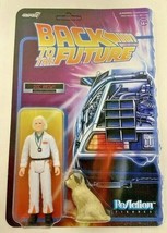 New Super7 Back To The Future Doc Brown &amp; Einstein 1980s 3.75&quot; Re Action Figure - £23.42 GBP