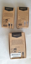 Lot of 3 Amazon Basics Black USB 2.0 A-Male to Micro B Charging Cable -3... - $205.89 MXN