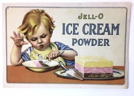 Antique Jell-O Ice Cream Powder Paper Ephemera Fold Out Partial - £16.40 GBP