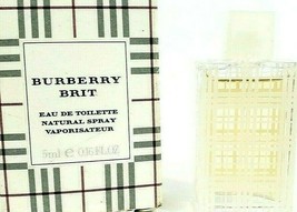 Burberry Brit Eau De Toilette Natural Spray .16 Oz France Full Gift NIB - $15.88