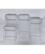 SESENO ~ Four (4) 1.8L &amp; 2.4L ~ Airtight ~ Clear Plastic Food Storage Co... - $49.27 CAD