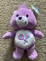 CARE BEAR 8&quot; Share Bear Lollipops Purple New with Tags 2002 - £15.69 GBP