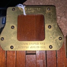 Folmer Graflex No.2 Crown Tripod Wood & Brass - $109.03 CAD