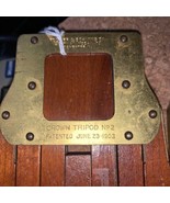 Folmer Graflex No.2 Crown Tripod Wood &amp; Brass - $118.68