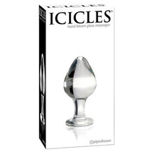 Pipedream Icicles No. 25 Glass Anal Plug 3.5 in. Clear - £37.71 GBP