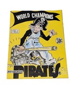 1961 Pittsburgh Pirates Program Yearbook 1960 World Champions Roberto Cl... - $916.27 MXN