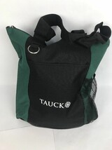 Tauck Tours Cloth Travel Bag Green And Black Zipper Key Ring Mesh Pouch New - £2.36 GBP