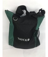 Tauck Tours Cloth Travel Bag Green And Black Zipper Key Ring Mesh Pouch New - £2.34 GBP
