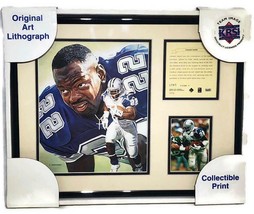 Emmitt Smith Dallas Cowboys Framed Lithograph Art Print Photo - £15.76 GBP