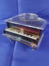 Vintage Acrylic Sankyo Japan Wind-up Music Box Boxes Piano - £59.79 GBP
