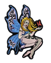 Zeckos Tattooed Butterfly Fairy Biker Vest Patch Rockabilly - £11.22 GBP