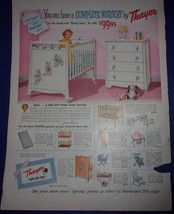 Thayer Nursery Furniture Magazine Print Advertisement 1956  - $8.20 CAD