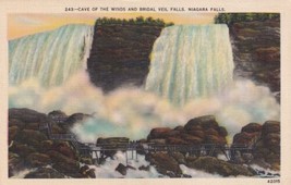 Cave of the Winds Bridal Veil Falls Niagara Falls New York NY Postcard C31 - £2.24 GBP