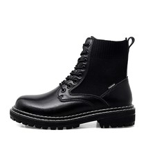 Boots SoSlip Design Genuine Leather Free Shipping for Men Boots Ankle Motorcycle - £63.38 GBP