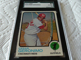 1973 Topps # 156 Cesar Geronimo Sgc 82 Cincinnati Baseball !! - £43.20 GBP