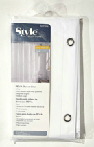Style Selections 70x72in PEVA Shower Liner White Rust Resistant Grommets - $19.99