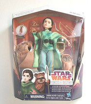 Star Wars Forces Of Destiny Princess Leia Organa &amp; Wicket The Ewok Endor Set - £17.40 GBP