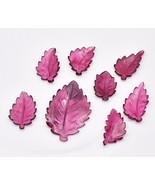 Natural Pink Tourmaline Carved Leaf 7 Pc 29.78 Ct Gemstone Pendant Set D... - €561,15 EUR