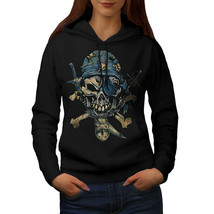 Pirate Skeleton Skull Sweatshirt Hoody Crossbones Women Hoodie - £16.98 GBP