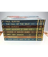 8 Educator Classic Library 1968 Hardcover Paul Bunyan Pinocchio Robin Hood - $711.23 MXN