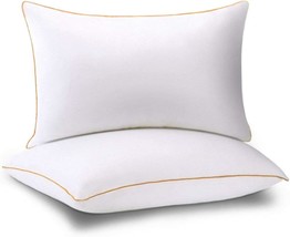 Bed Pillows Queen Size Set of 2 Down Alternative Bedding White Cooling H... - £44.99 GBP