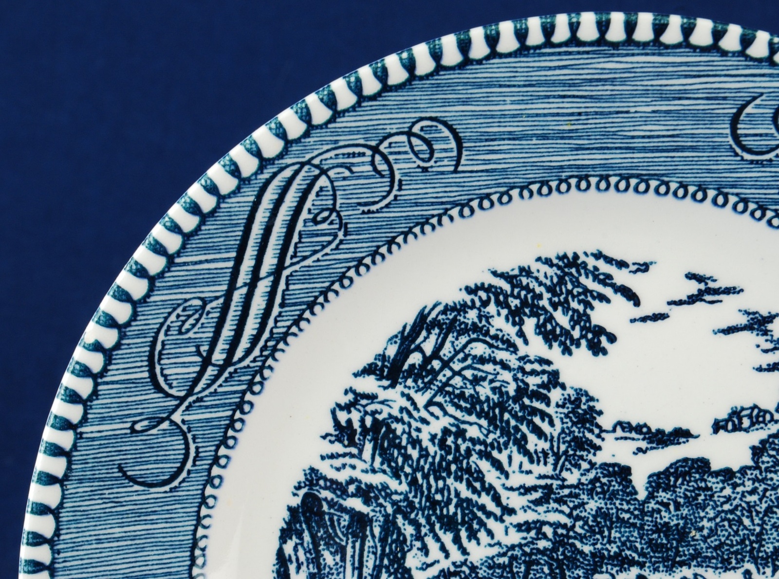 Royal China USA Currier & Ives Blue 6-3/8" Bread & Butter Plate Harvest Item image 2
