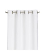 Crate &amp; Barrel Wallace 52&quot;x63&quot; White Grommet Curtain Panel, Lot of 2 New! - $89.09