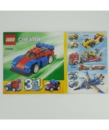 Lego Creator 31000 Mini Speeder Building Instruction Manual Only Replace... - £1.97 GBP