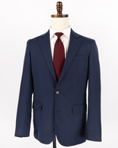 J Crew Ludlow Slim Fit Unstructured Sport Coat Mens 36S Blue Cotton Wool... - $74.48