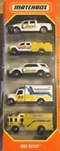 New 2021 Matchbox 1/64 Scale New 5 Pack Mxb Recue [Rescue]? Boone County Vehicle - $25.99