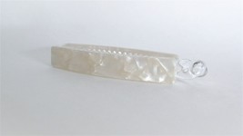 Shimmering pearly white marbled  banana hair claw clamp clip - £10.20 GBP