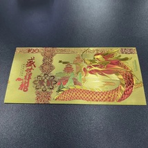 Red Dragon Lucky Charms 2024 Gold Foil Banknotes 100 Dollar - $7.16