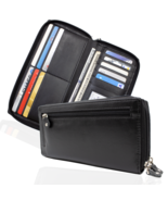 Genuine Leather Credit Card Checkbook Organizer Lady&#39;s Wallet with RFID ... - $22.99