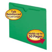 Smead Colored File Jackets w/Reinforced 2-Ply Tab Letter 11pt Green 100/Box - £95.68 GBP